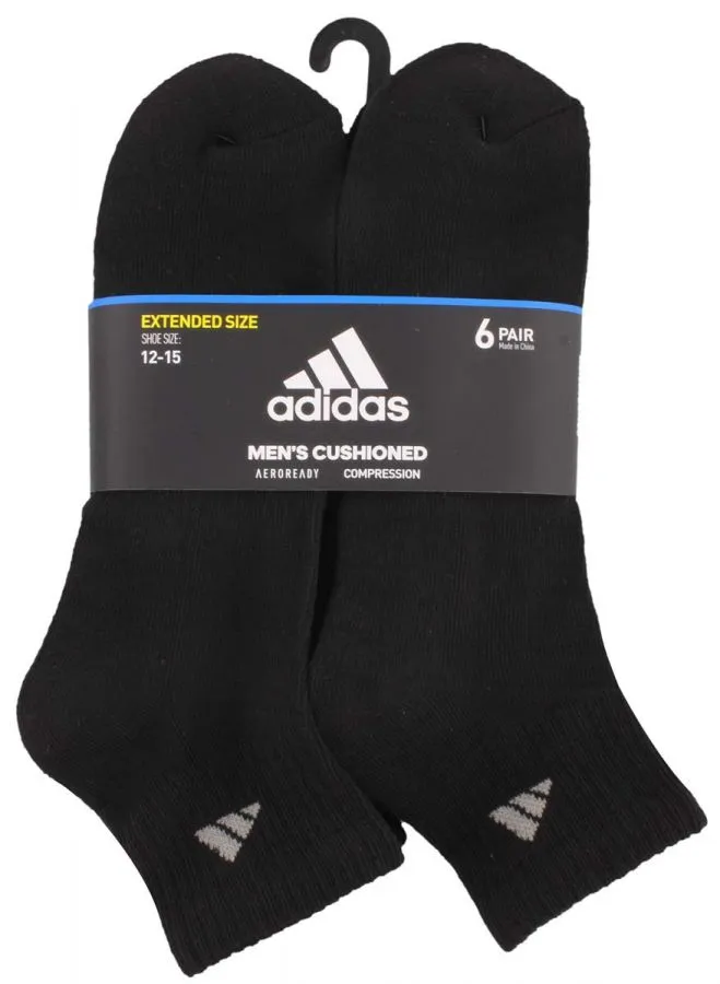 Adidas Athletic Cushioned Quarter Socks 6pk