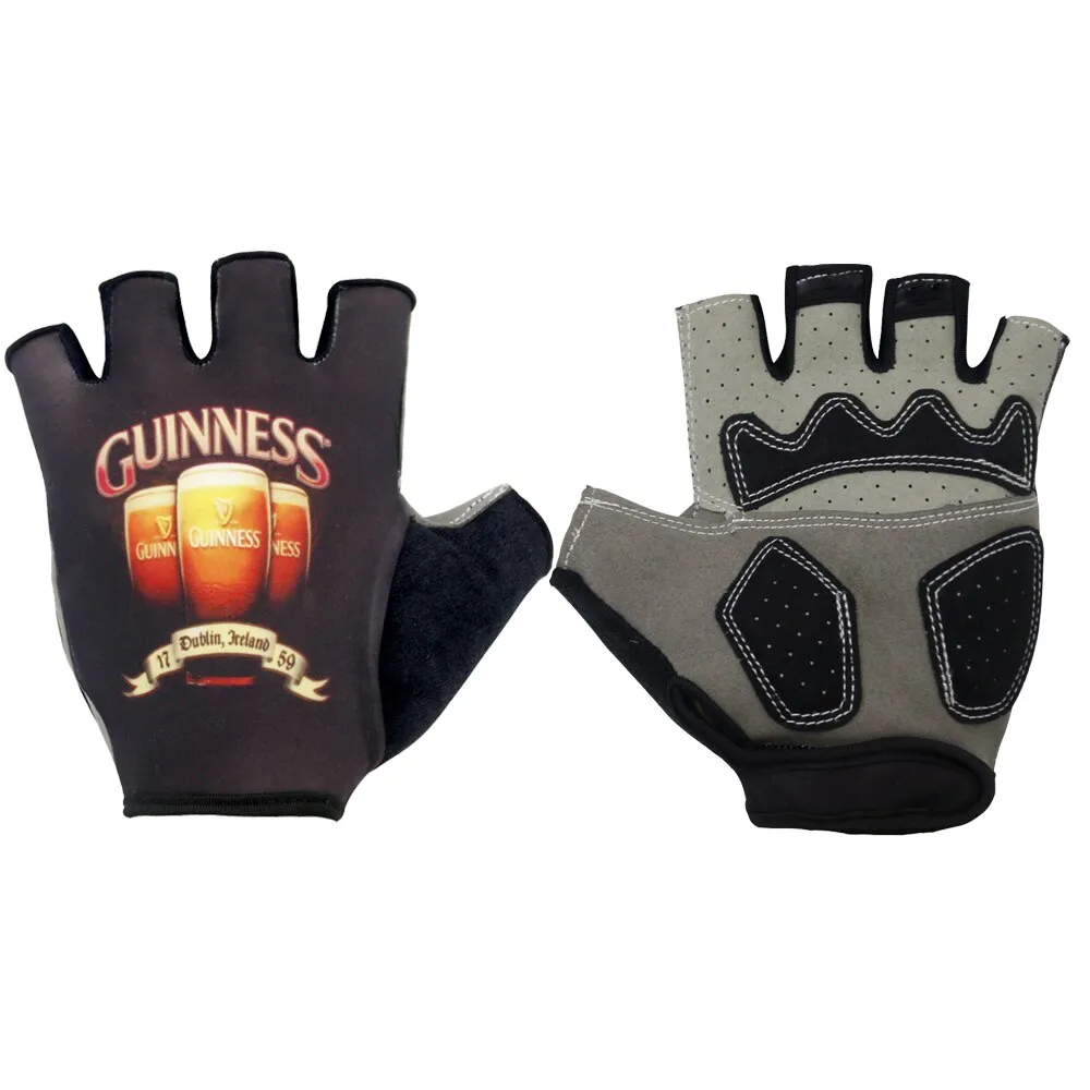 Classic BEER Cycling Anti-slip Anti-sweat Men Women Half Finger Glove Breathable Anti-shock Sports Gloves Bike Bicycle Glove