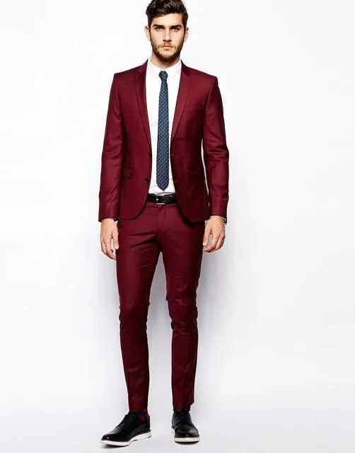 Groomsmen Peaked Black Lapel Groom Tuxedos