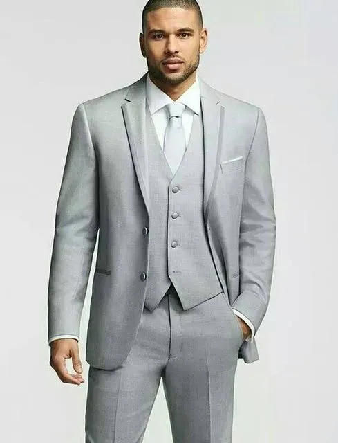 Groomsmen Peaked Black Lapel Groom Tuxedos