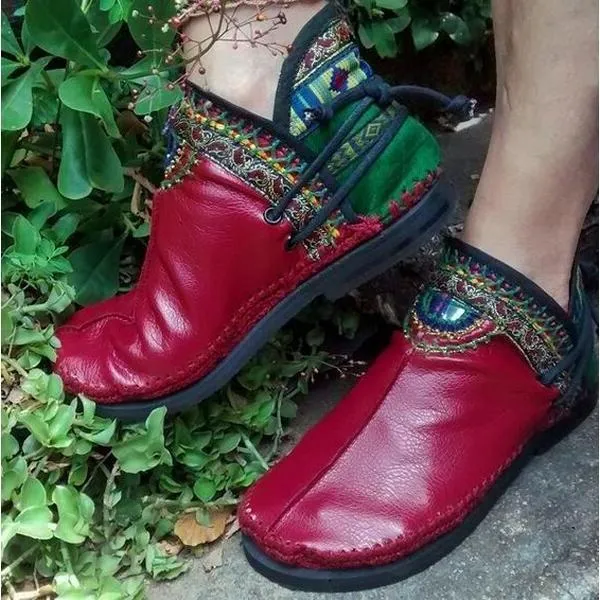 Handmade Comfortable Casual Round Toe Boot