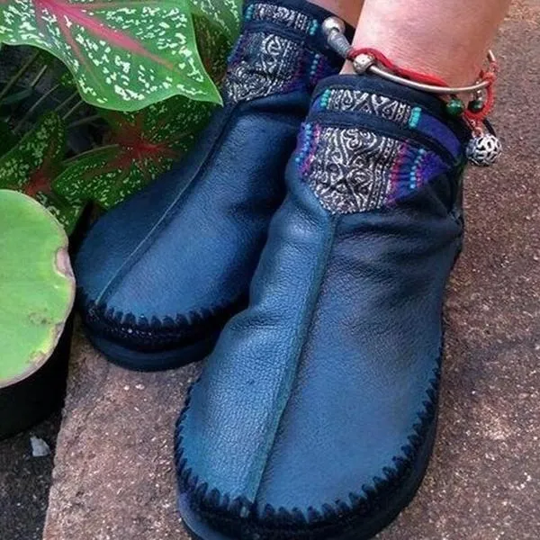Handmade Comfortable Casual Round Toe Boot