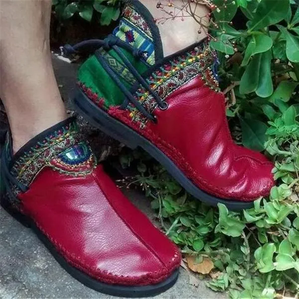 Handmade Comfortable Casual Round Toe Boot