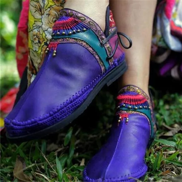 Handmade Comfortable Casual Round Toe Boot