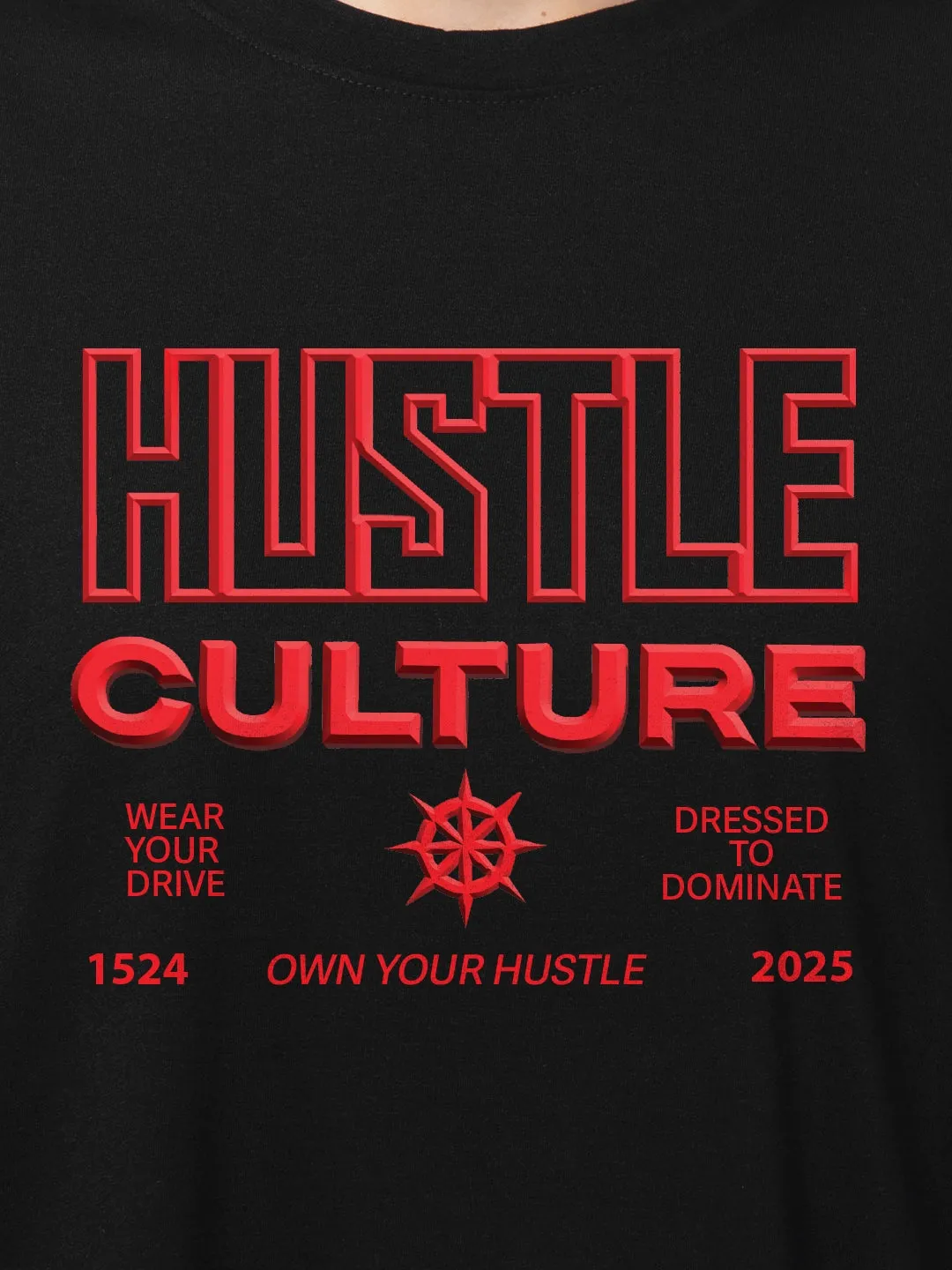 Hustle Culture Cotton Mens T Shirt and Shorts Combo Set (Plus Size)