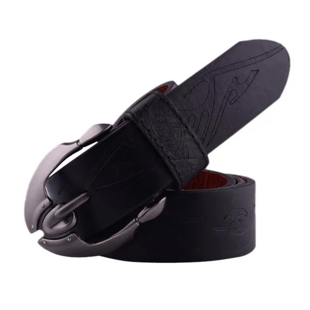 KLV 2017 New Designer  Mens Casual Waistband Leather Automatic Buckle Belt Waist Strap Beltss Fancy Vintage for Jeans#20