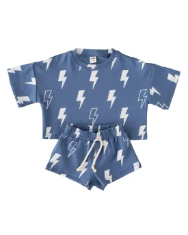 Shorts Set | Blue Bolts