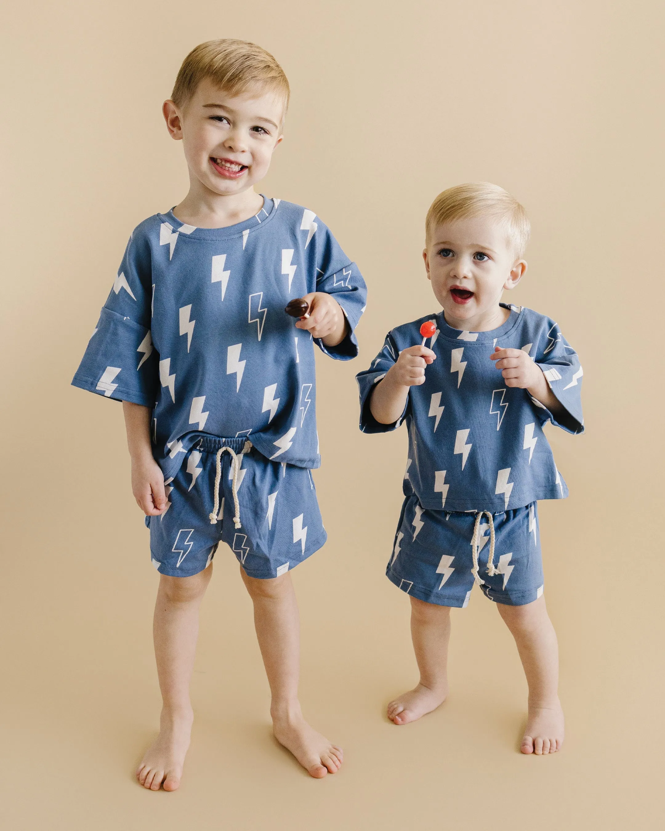 Shorts Set | Blue Bolts
