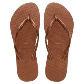 Slim Metallic Thongs