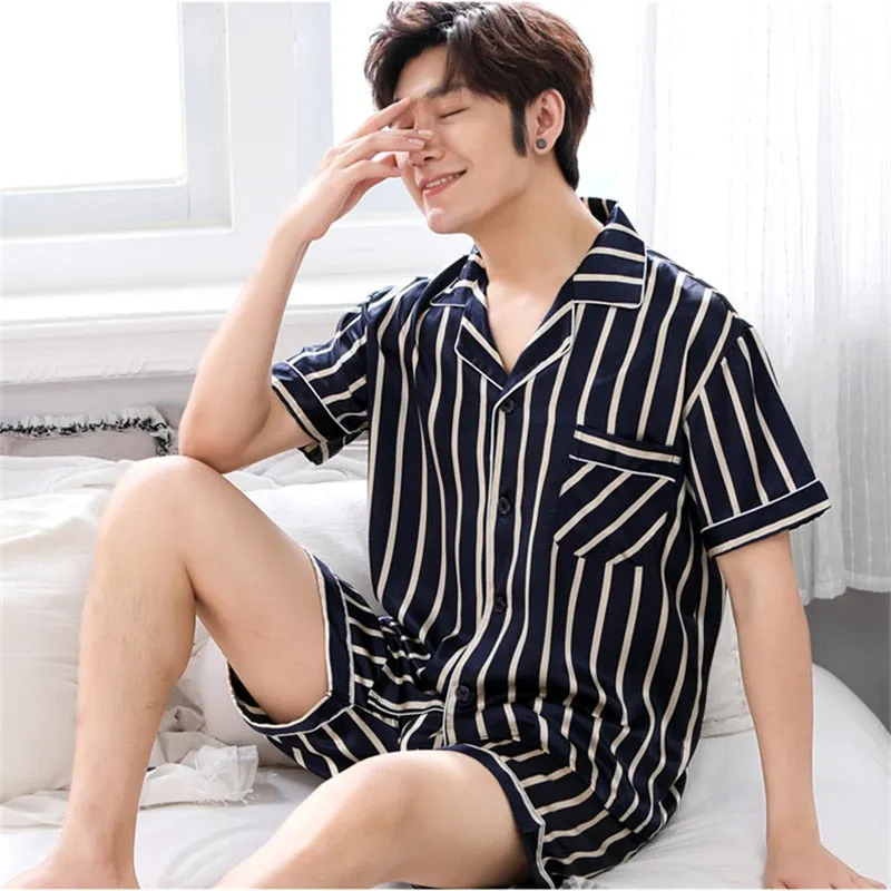 Summer Short Sleeved Men Pyjamas