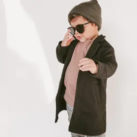 Trilogy Design Co - Fleece Longline Cardigan in Black