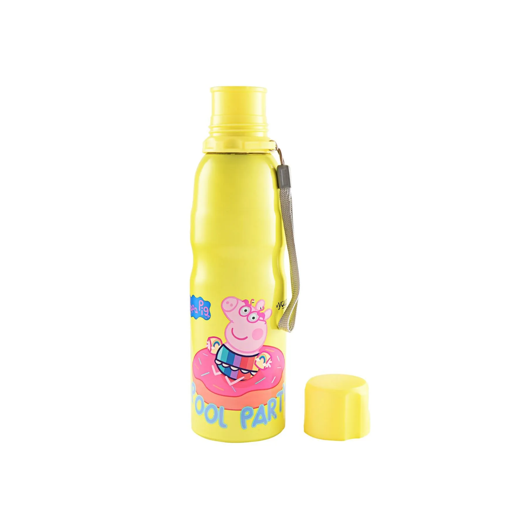 Youp Stainless Steel Yellow Color Peppa Pig Kids Water Bottle HARPER - 750 Ml